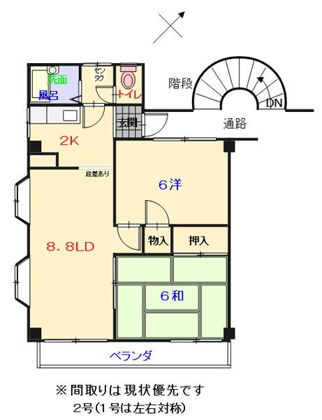 全室角部屋、マックスバリューまで徒歩５分。出窓のある明るいリビング！