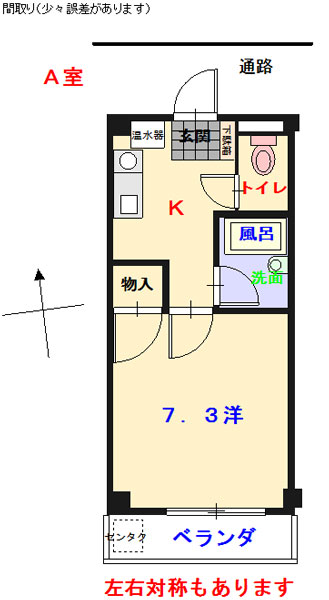 安全なカードキー。国際大学まで徒歩１４分。