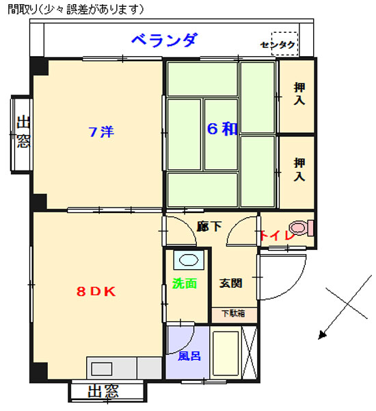 閑静な住宅街。全戸角部屋。