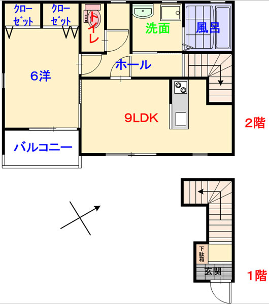 平成２８年１２月新築の１ＬＤＫ！広駅徒歩１２分の便利な立地。