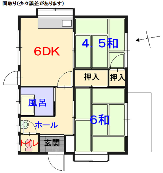 平屋の一戸建て！イオン広店徒歩２分、２４時間営業のスーパーディオ徒歩５分と買い物便利な立地♪