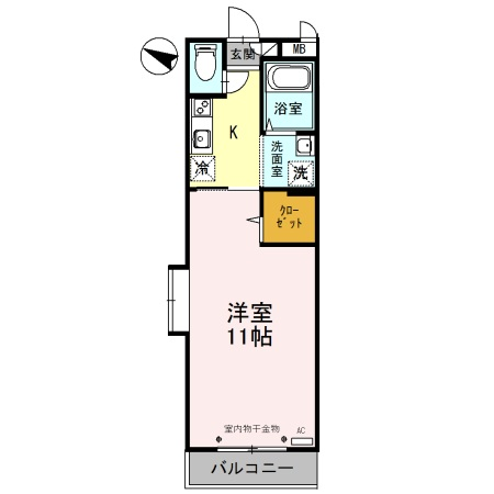 区画整理地内、通学、お買い物に便利な単身向け賃貸物件(白星)