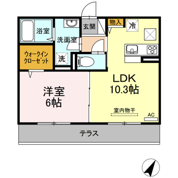 「新築」ペット可（小型犬もしくは猫２匹）！１ＬＤＫ賃貸物件。