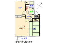 新婚さんにオススメの２LDK。横路保育所が徒歩圏にあり、お子様を育むのに向いた立地。